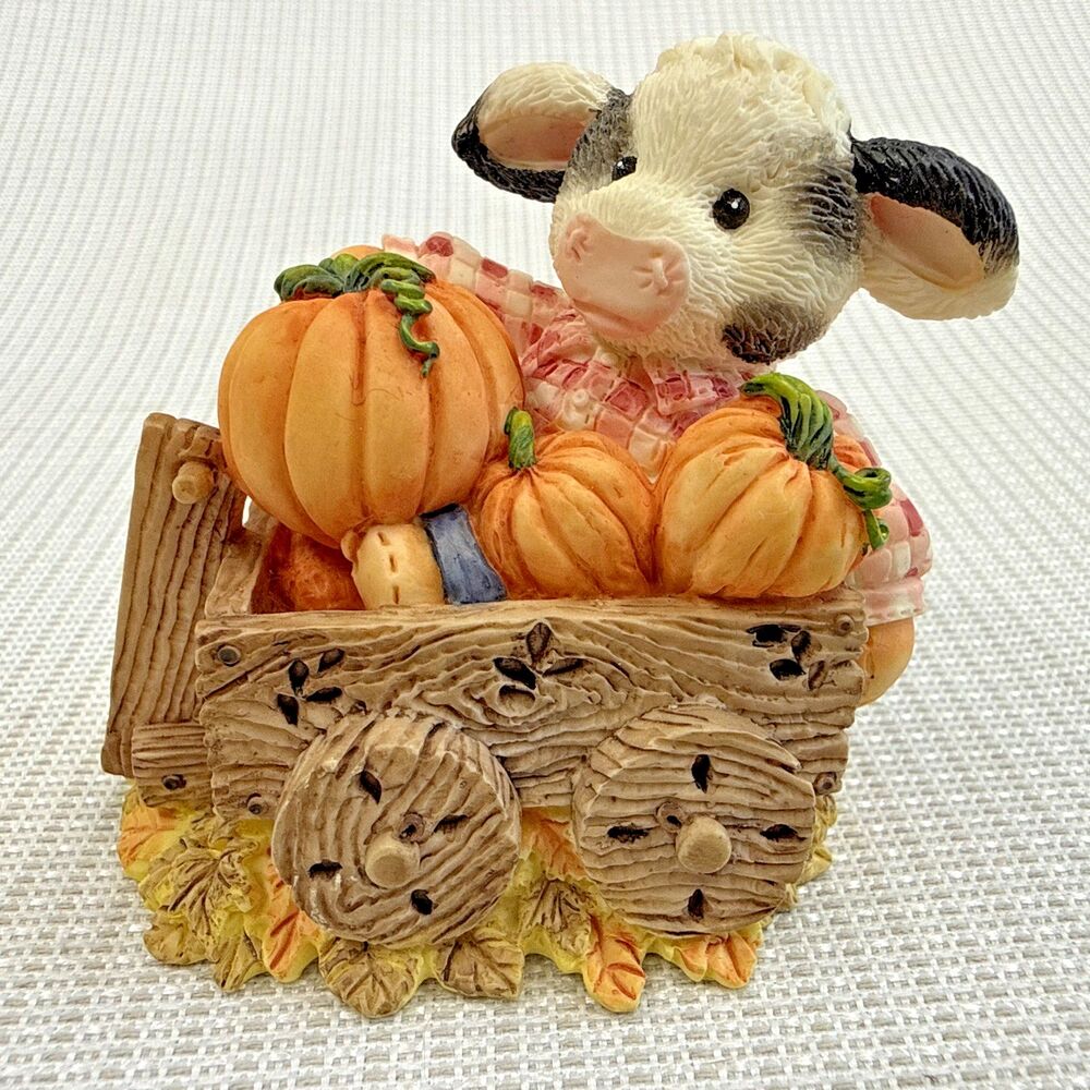 Vintage Mary's Moo Moos Figurine "I'm Your Little Pumpkin" 1995 - 142859